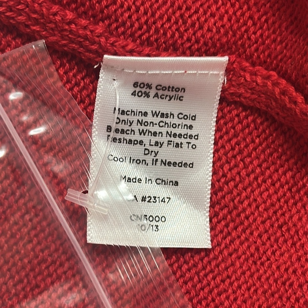 Talbots NEW Womens Nautical Red White Stripe Sweater Size 1X Preppy Coastal - Picture 8 of 9